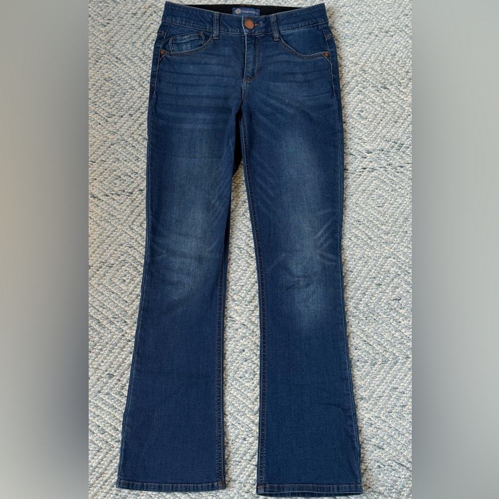 Democracy "Ab"solution® Artisanal Blue Denim Itty Bitty Bootcut Jeans Size 6 - Picture 4 of 7